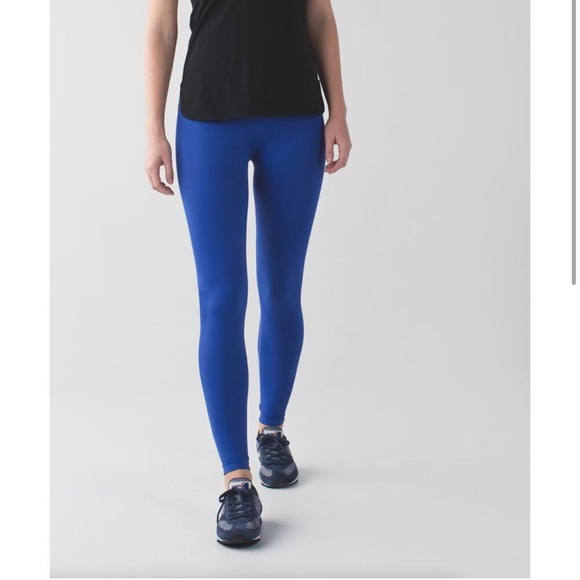 Lululemon Zone In Tight Size 4 Sapphire Blue Full length Leggings - Picture 4 of 16
